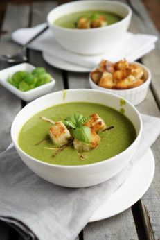 Гороховый суп-пюре, быстрый пошаговый фото рецепт, кулинарный блог