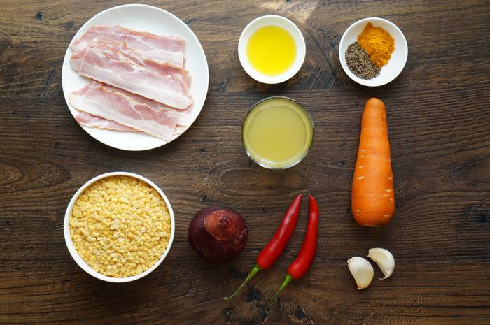 Суп с чечевицей, беконом и специями от Джейми Оливера, пошаговый фото рецепт, кулинарный блог
