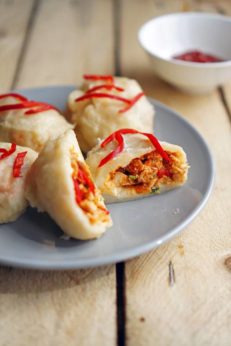 Димсамы с курицей, пошаговый фото рецепт, кулинарный блог