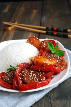 Свинина в остром соусе, пошаговый фото рецепт, кулинарный блог andychef.ru