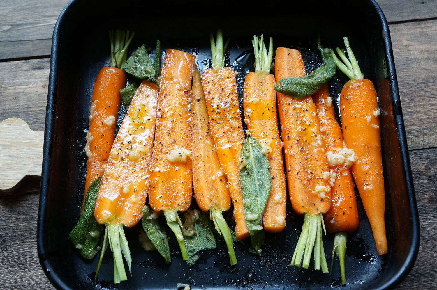 Морковь с шалфеем, запеченная, пошаговый фото рецепт, кулинарный блог и интернет-магазин с доставкой по России, andychef.ru