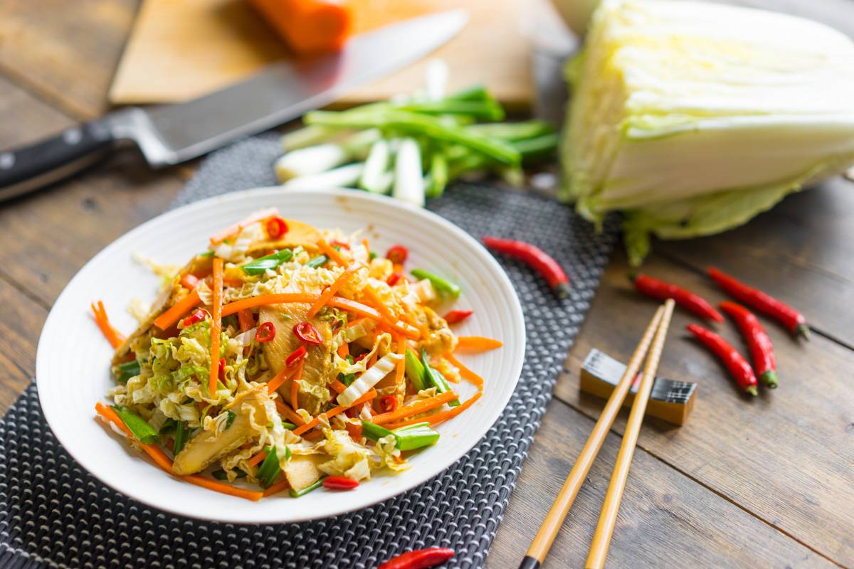 Азиатский острый салат с овощами и курицей, пошаговый рецепт с фото, блог и интернет-магазин andychef.ru