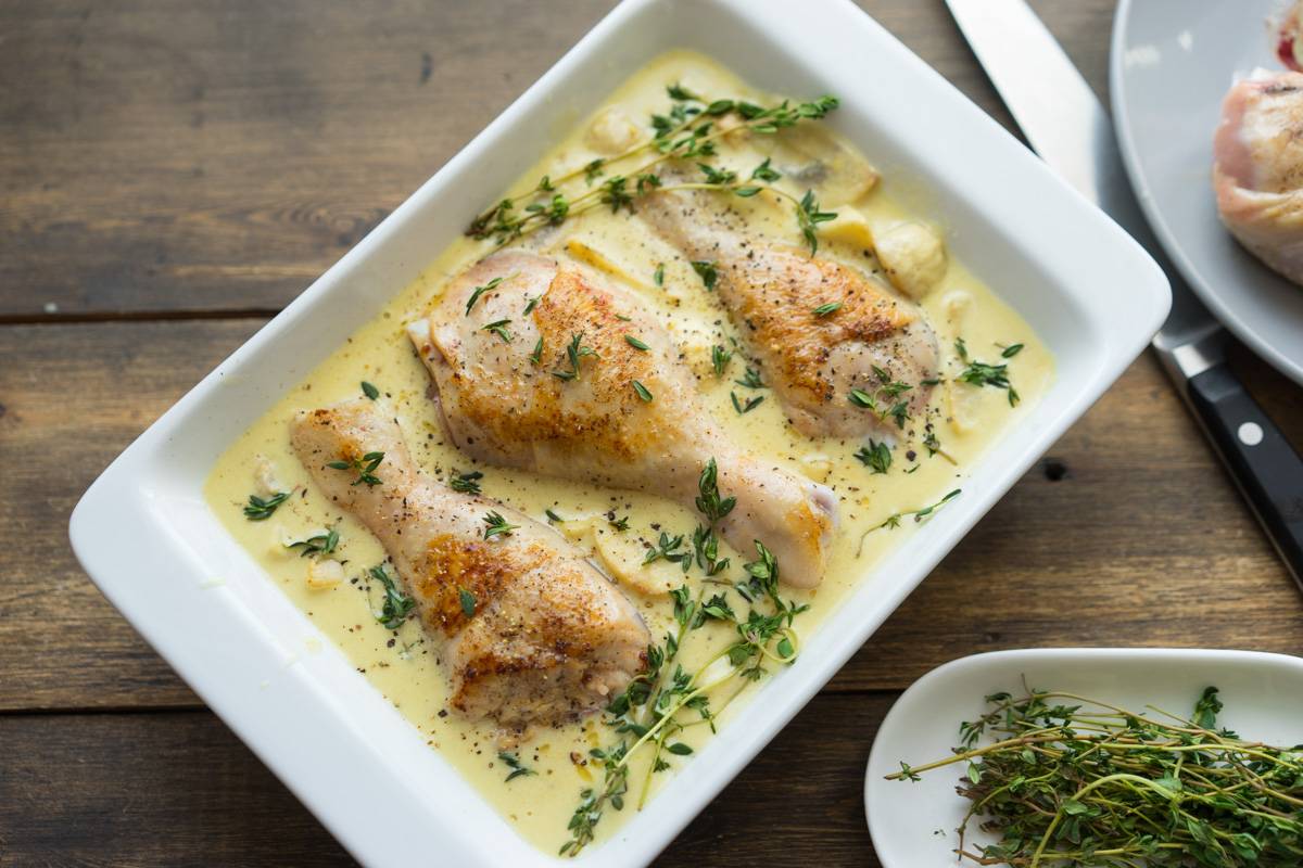 Курица в горчичном соусе — рецепты в духовке, на сковороде