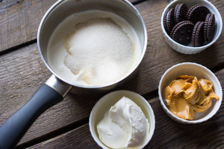 Холодный чизкейк с брауни и Орео